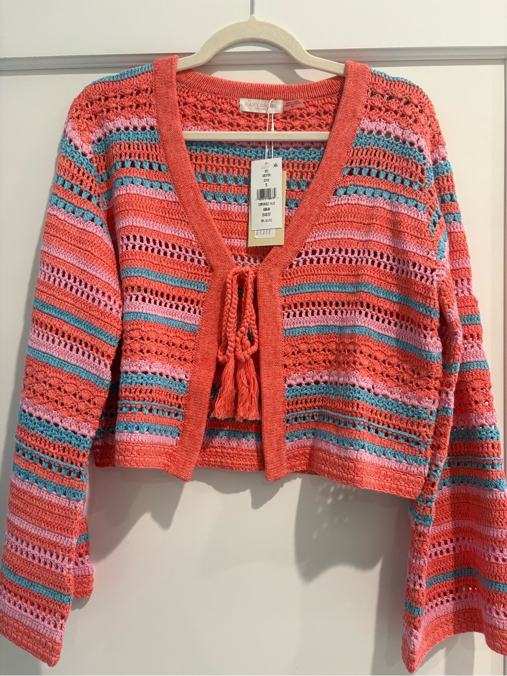NWT Ramy Brook Madge Crochet Cardigan